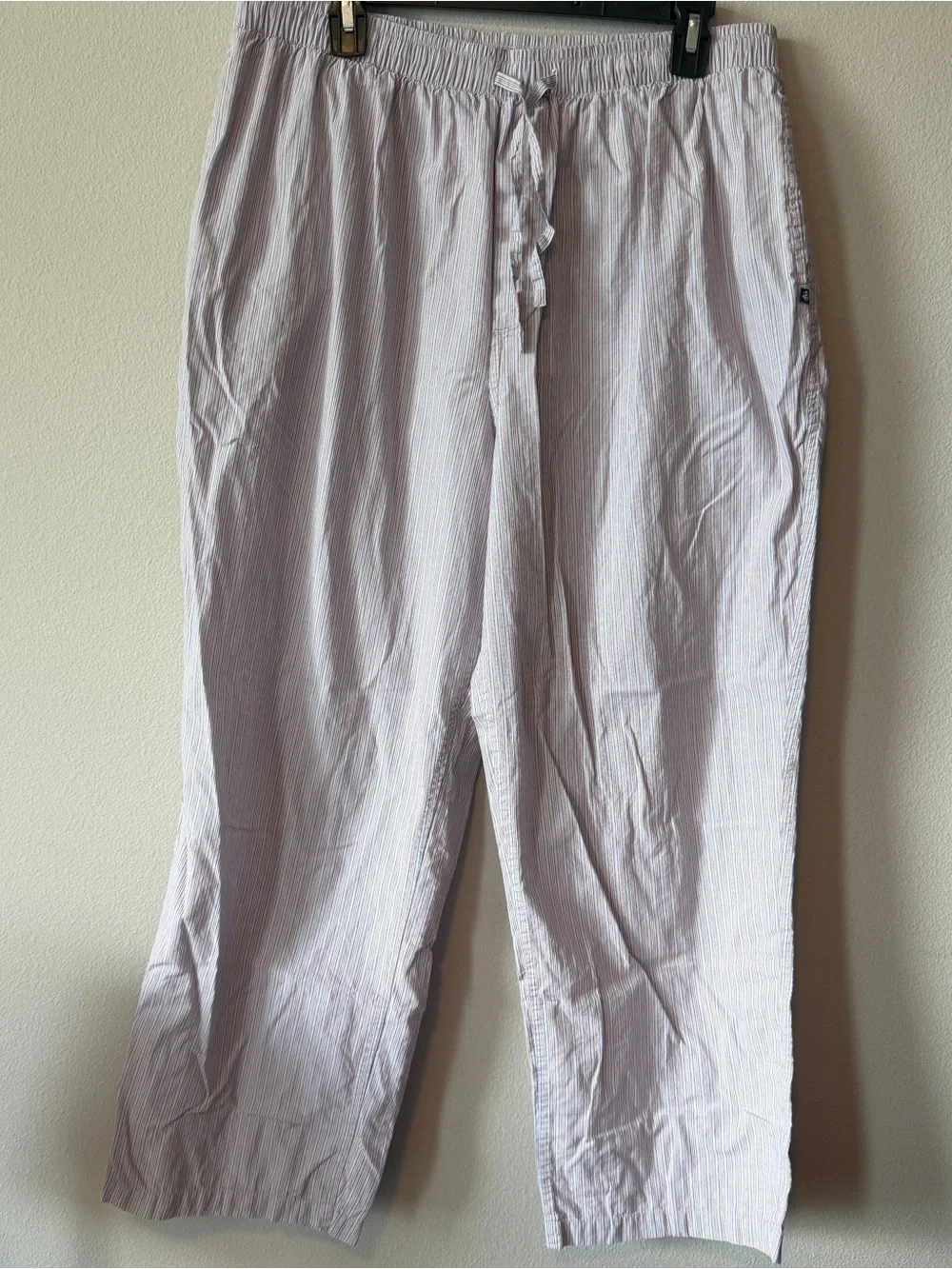 Brooks Brothers Light Blue, Brown, and White Pinstripe Pajama Pants Size Large